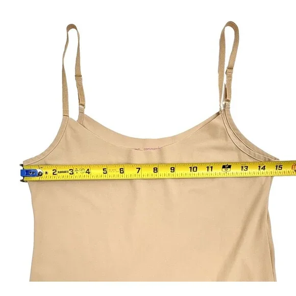 Commando Classic Mini Cami Slip Shapewear Beige Made in USA Compression M/L - Picture 7 of 10